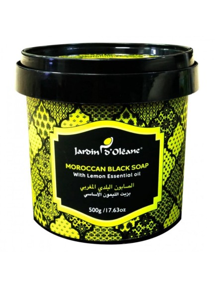 moroccan black soap with lemon essential oil  